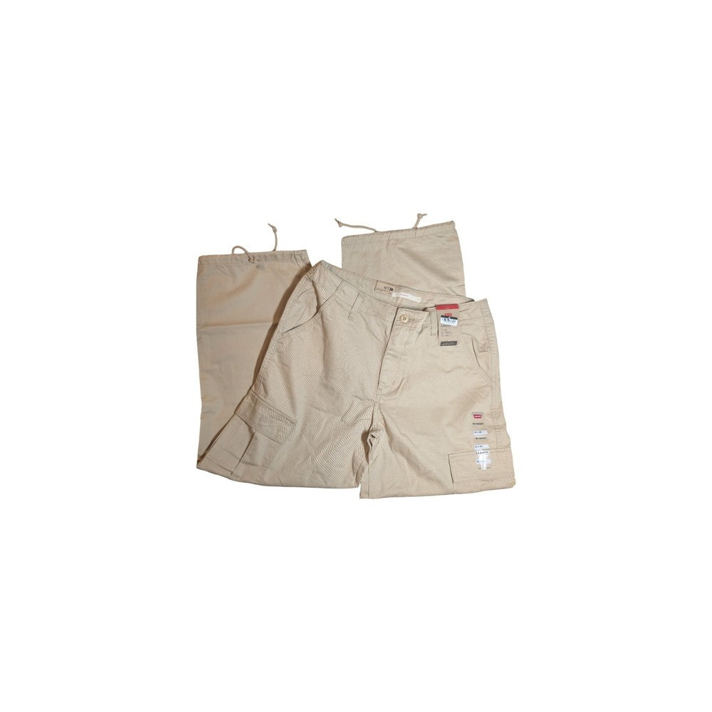 ⭐E5 Levi's 94 Baggy Cargo Pants Adjustable Hem - Size 25 × 30 - Khaki